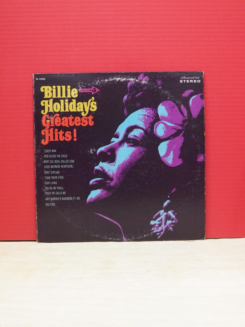 12" LP VG++/EX Billie Holiday Billie Holiday's Greatest Hits! 1968 Decca Stereo