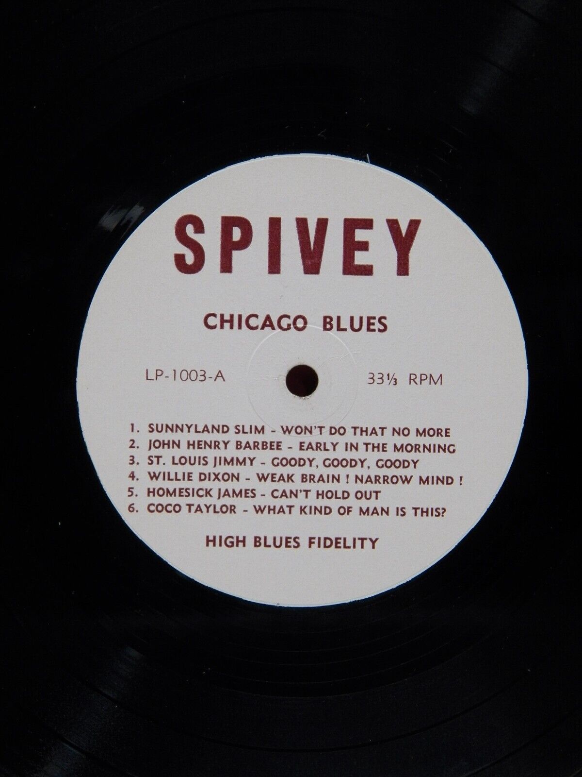 12" LP EX Various Artists Chicago Blues 1964 Spivey Mono LP 1003