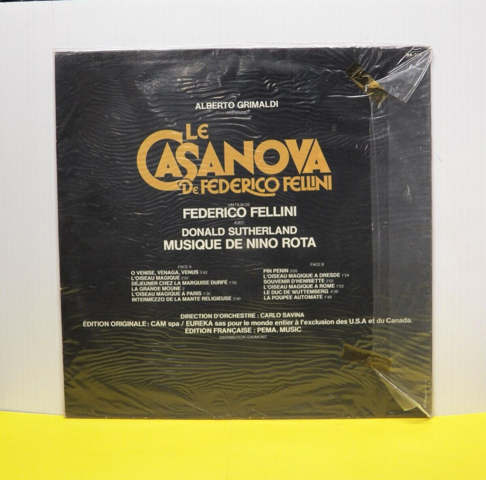 Sealed 12" LP Nino Rota Le Casanova De Federico Fellini Barclay Import Reissue