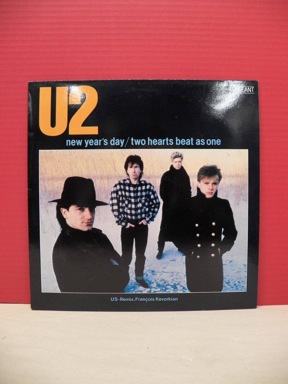 12" Single EX U2 New Year's Day/Two Hearts Beat As One 1983 Island France Import