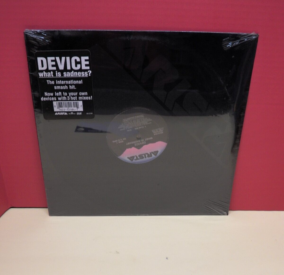 Sealed 12" Single Device What Is Sadness? 1991 Arista AD-2184