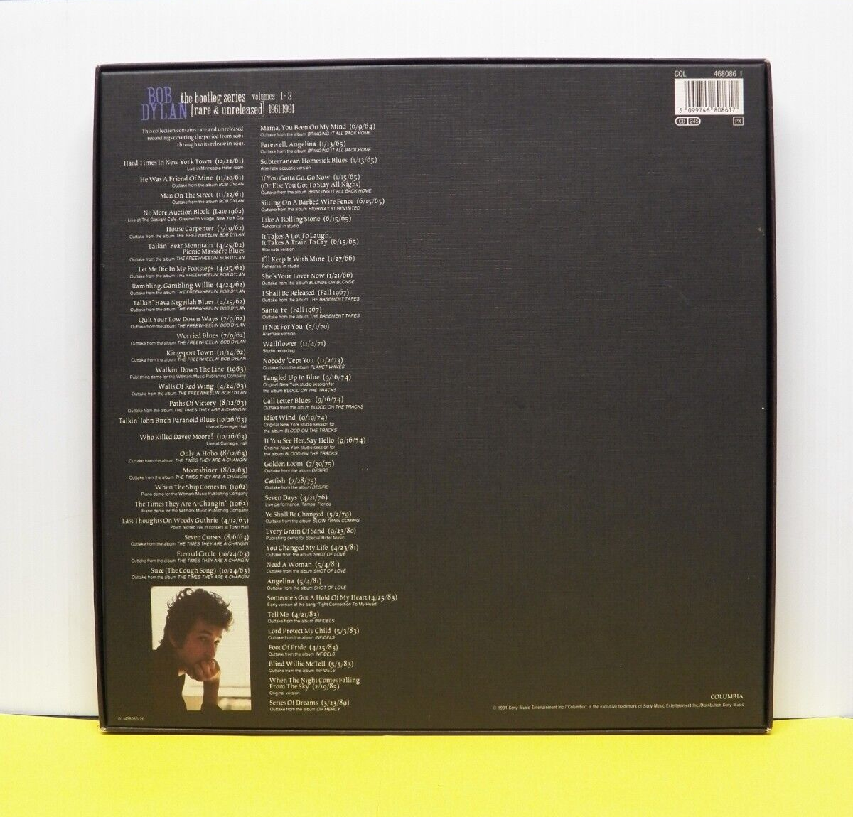 5xLP Box Set EX Bob Dylan The Bootleg Series Volumes 1-3 1991 Columbia
