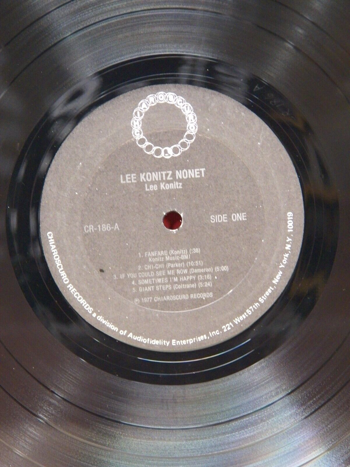 12" LP VG++/EX Lee Konitz Nonet Lee Konitz Nonet Chiaroscuro Black Labels CR 186