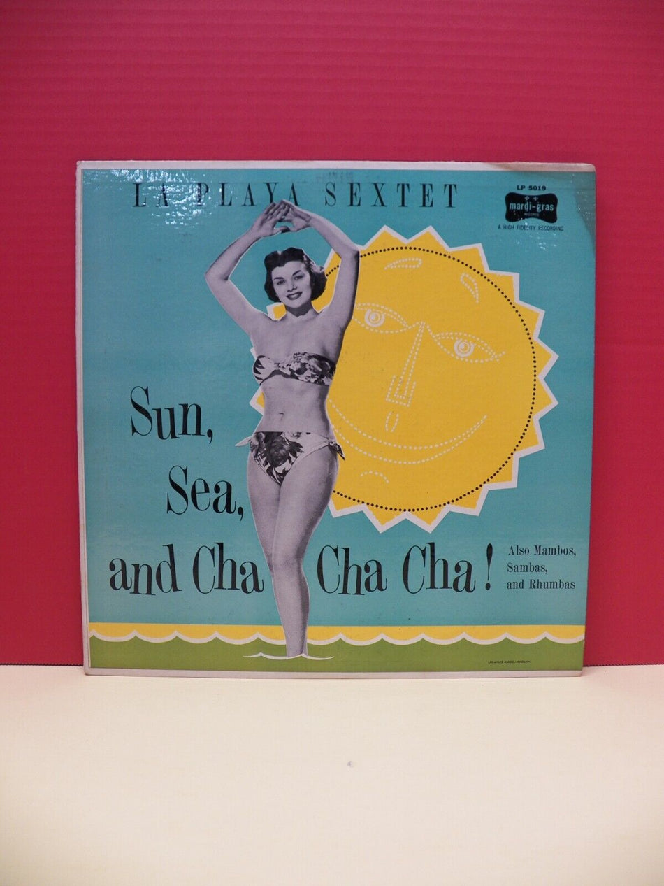 12" LP VG++/EX La Playa Sextet Sun, Sea, And Cha Cha Cha! 1959 Mardi-Gras Mono