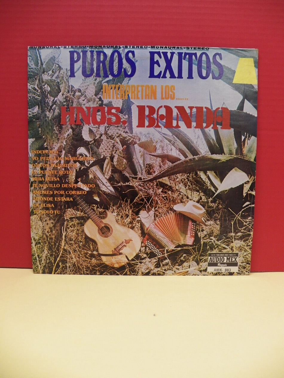 12" LP VG++/EX Los Hermanos Banda Puros Exitos Audio Mex Records AMK-083