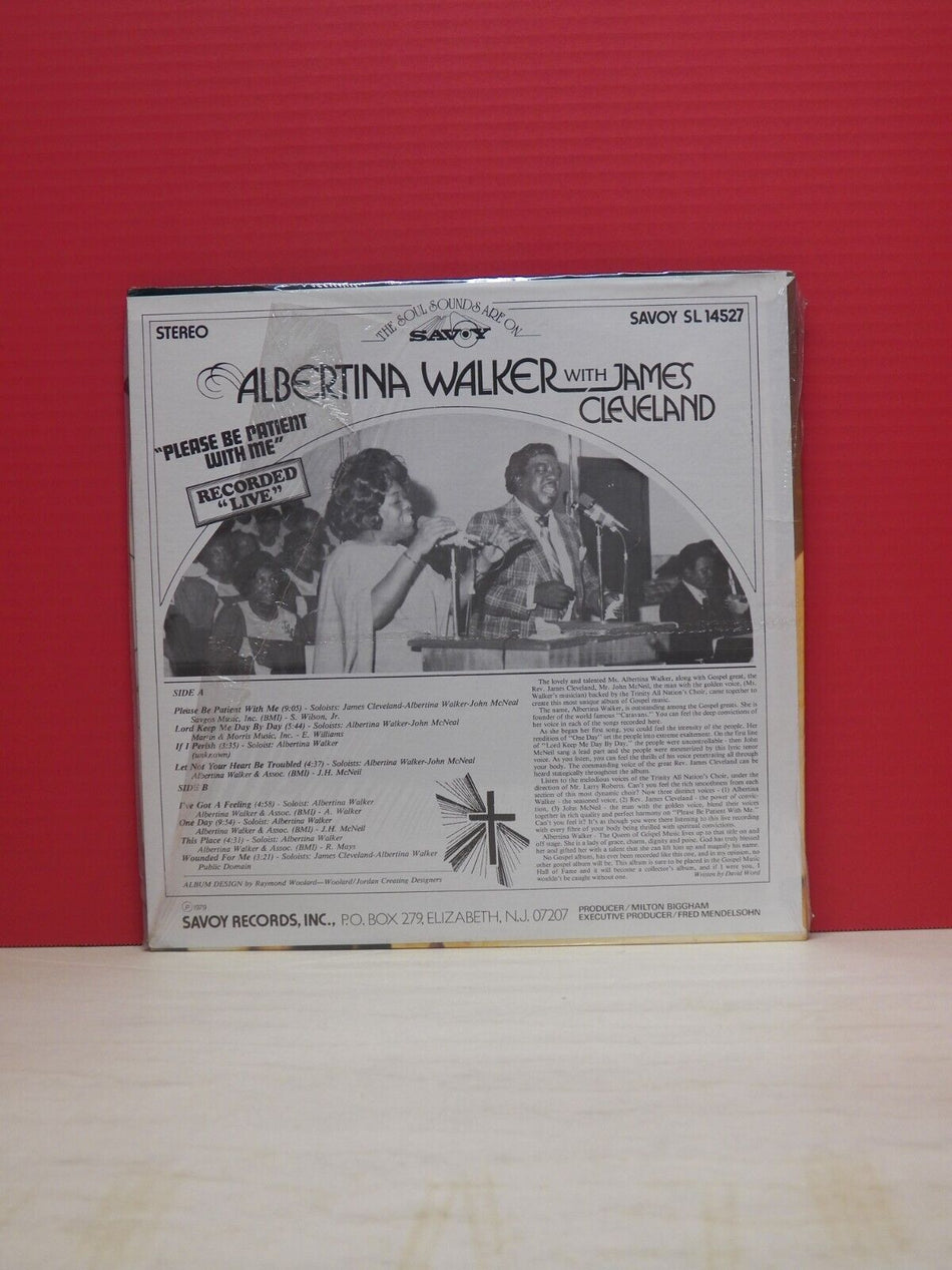 12" LP EX Albertina Walker/James Cleveland Please Be Patient With Me 1979 Savoy