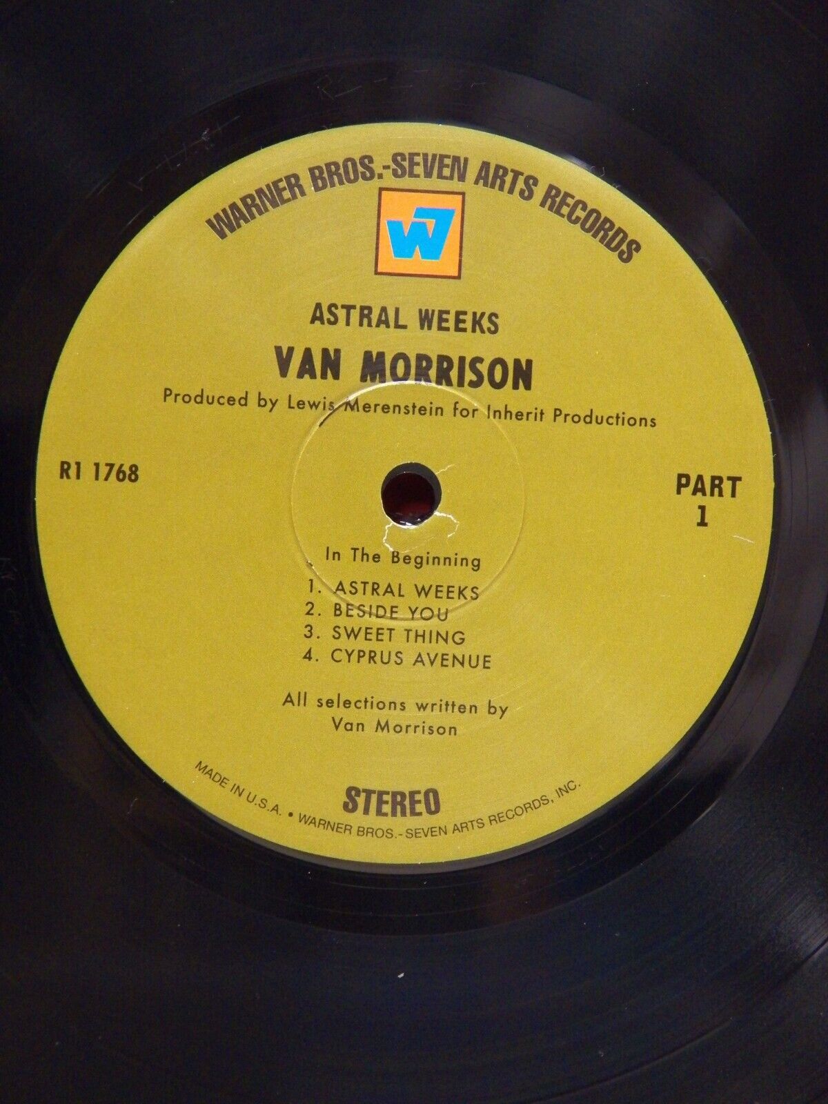 12" LP EX Van Morrison Astral Weeks 2009 Warner Bros. Reissue Remastered R1 1768