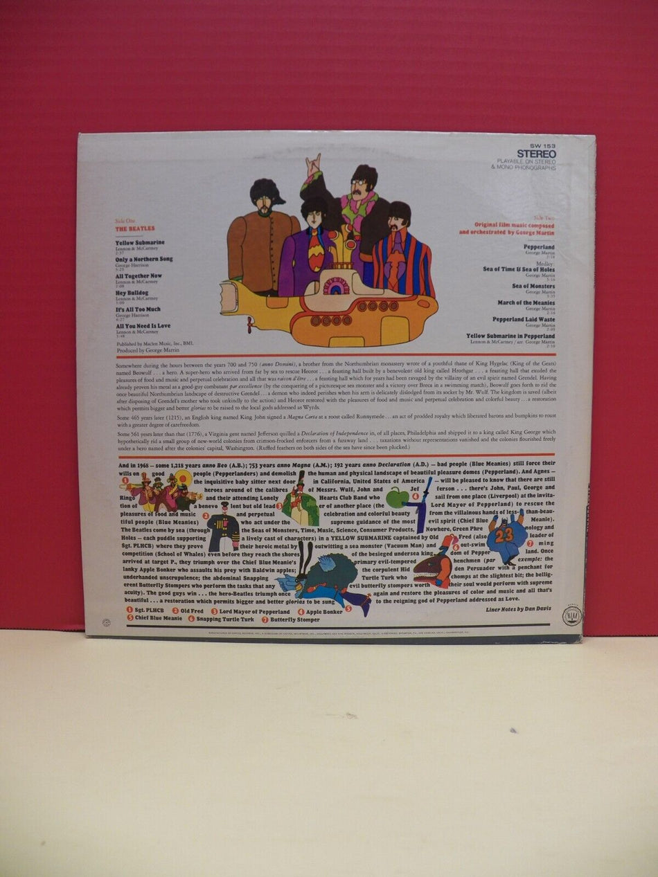 12" LP NM- The Beatles Yellow Submarine 1969 Apple/Capitol SW 153