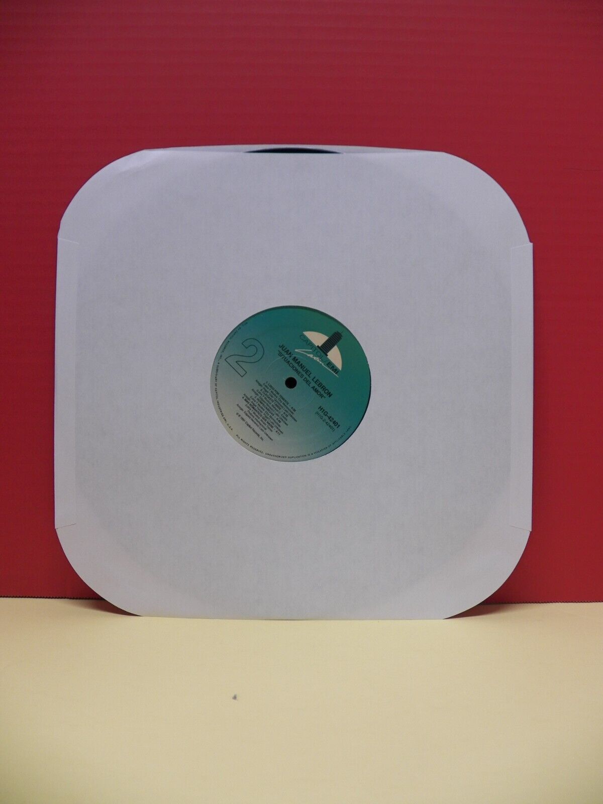 12" LP VG+ Juan Manuel Lebron Situaciones Del Amor 1991 Capitol H1G-42401