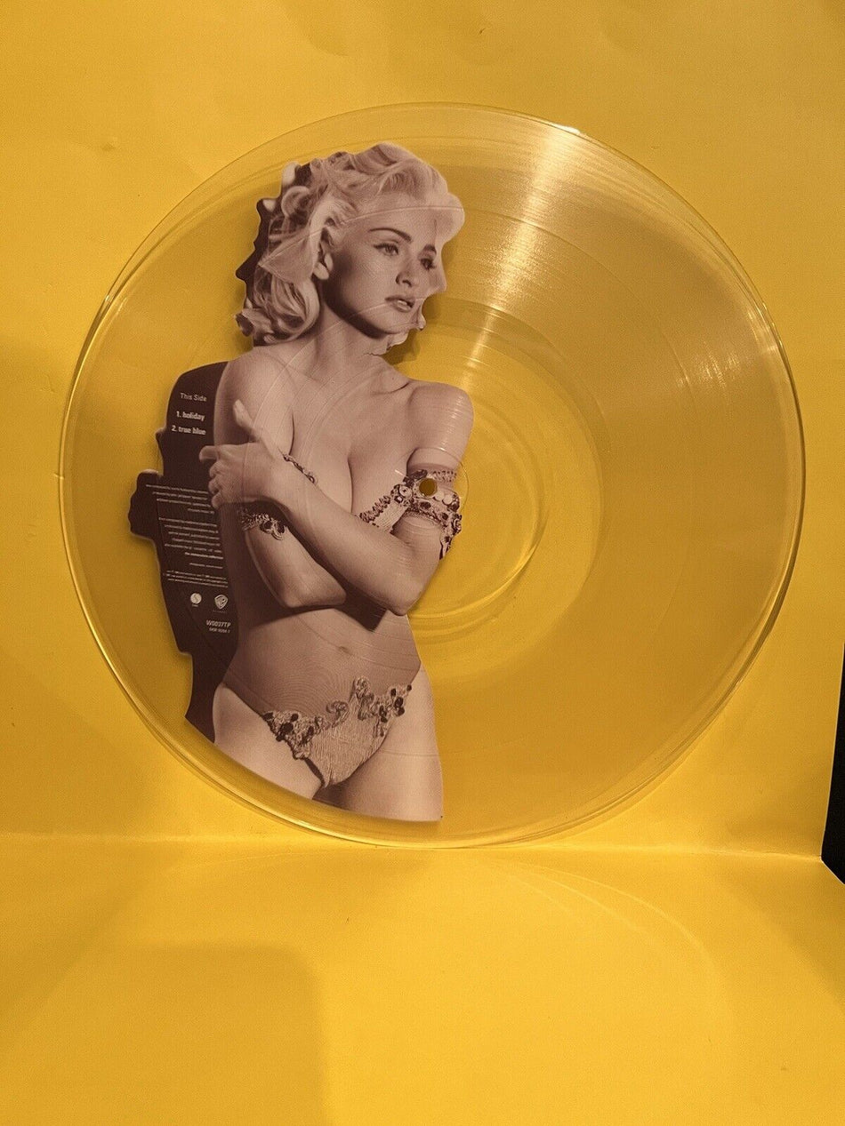 Rare VG ++ Picture Disc Vinyl Record LP Madonna Holiday & True Blue 1991