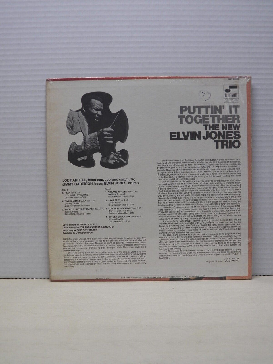 12" LP NM The New Elvin Jones Trio Puttin' It Together 1968 Blue Note Stereo