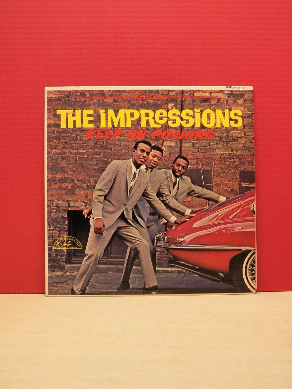 12" LP VG+ The Impressions Keep On Pushing 1965 ABC-Paramount Stereo Club Ed.