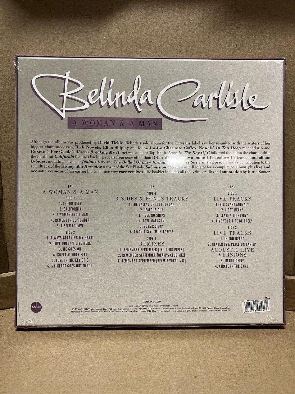 Sealed Vinyl Record 3 LP Box Set Belinda Carlisle A Woman & Man 2021 25th Anniv