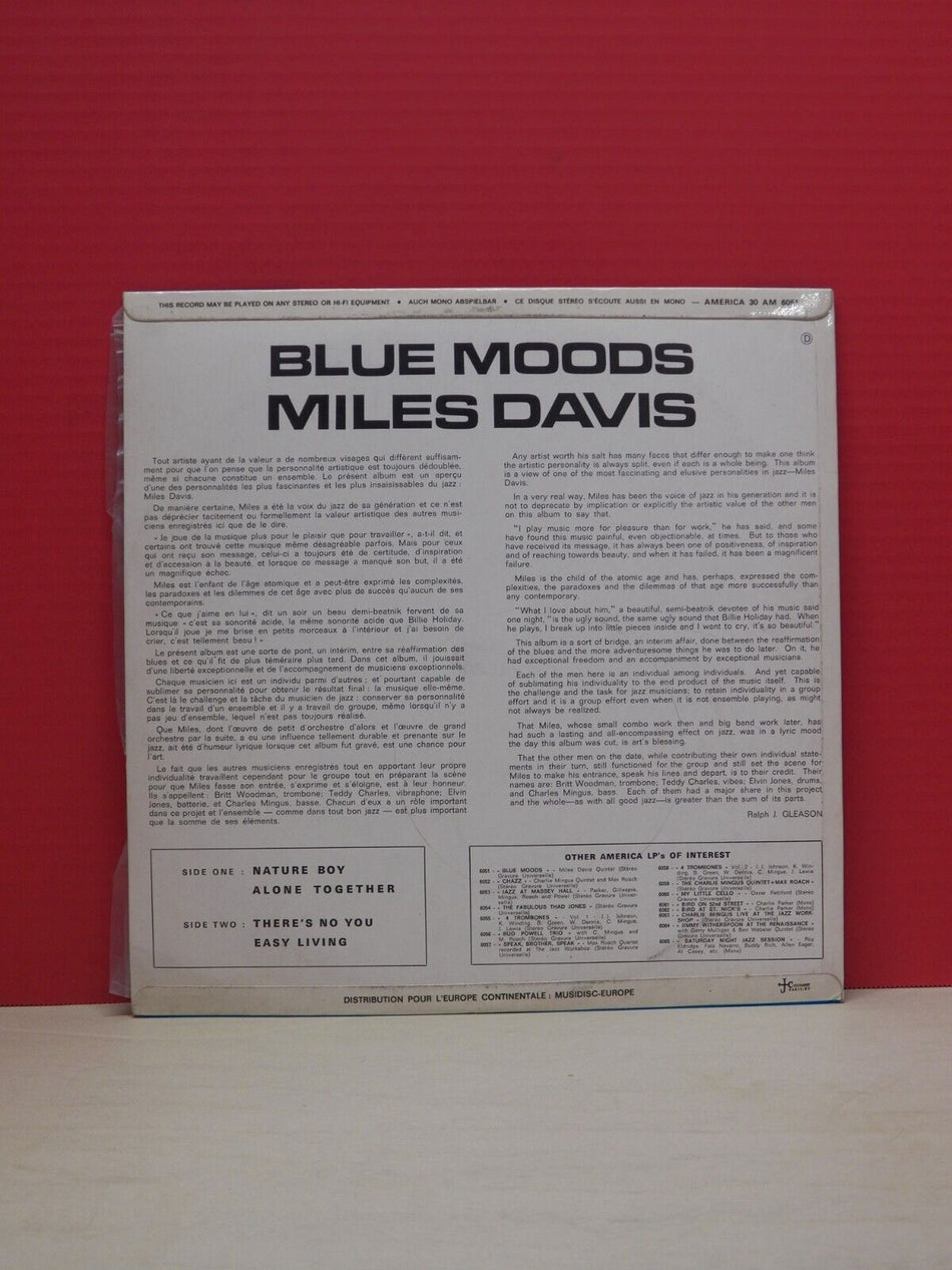 12" LP EX Miles Davis Blue Moods America Records France Import Stereo Reissue