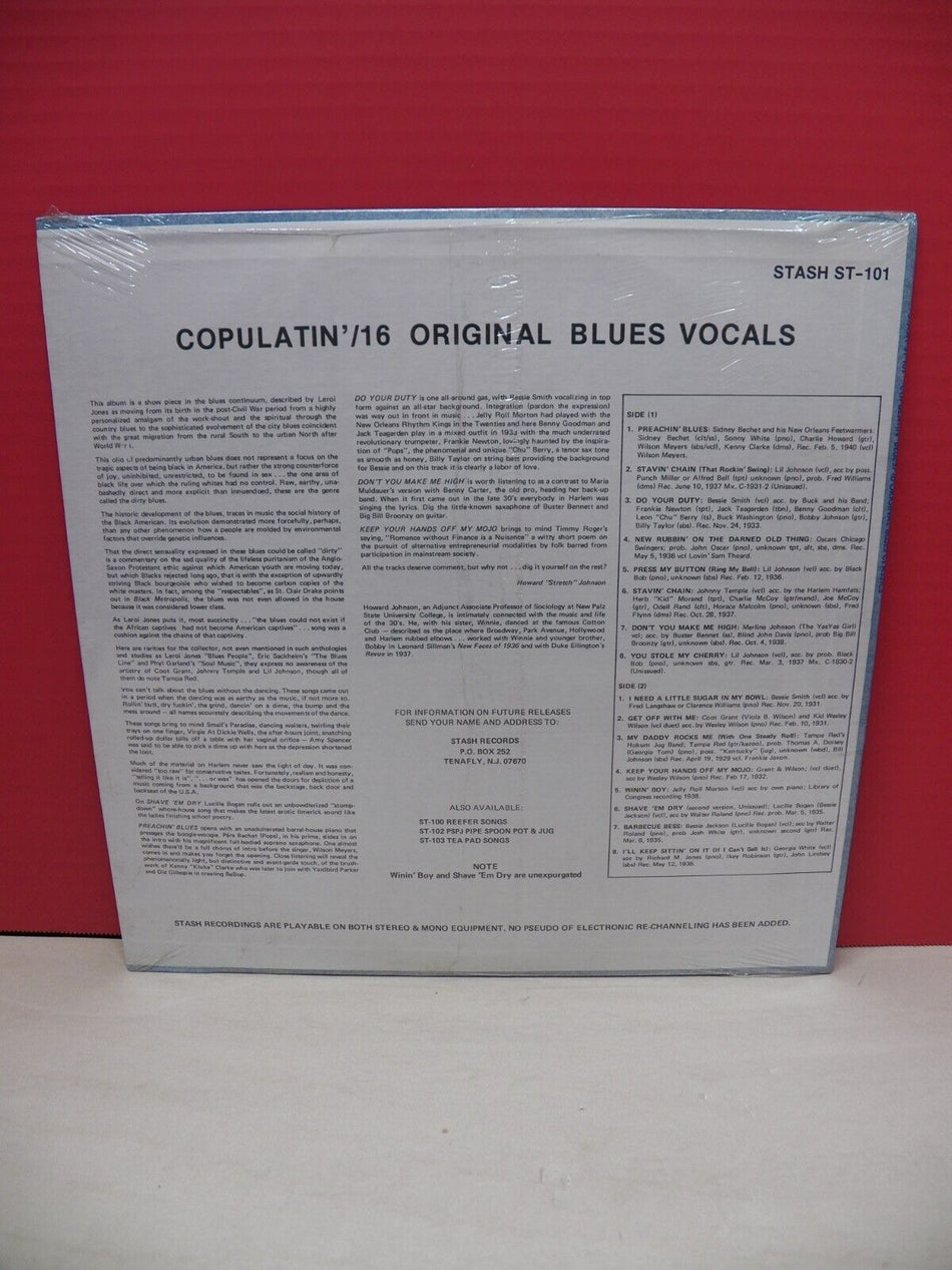 Sealed 12" LP Various Artists Copulatin' Blues 1976 Stash 1st Press ST-101