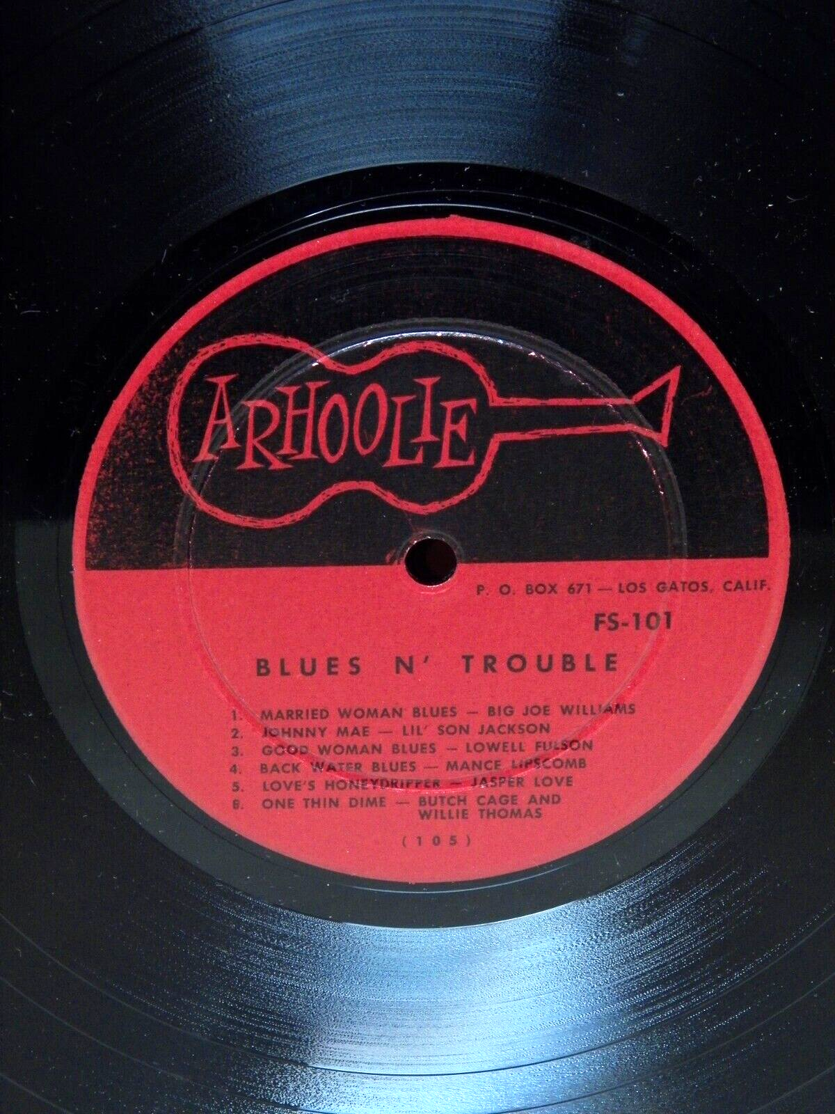 12" LP VG++/EX Various Artists Blues N' Trouble 1961 Arhoolie Mono FS101