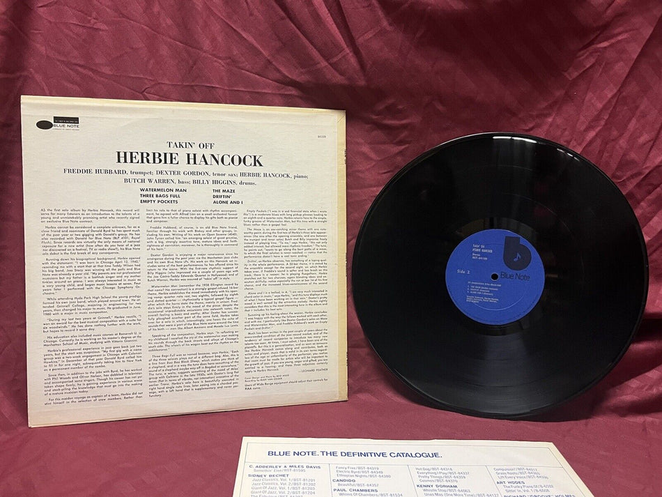 EX Vinyl Record Lp Herbie Hancock Takin' Off 1973 BST 84109 Van Gelder Stamp