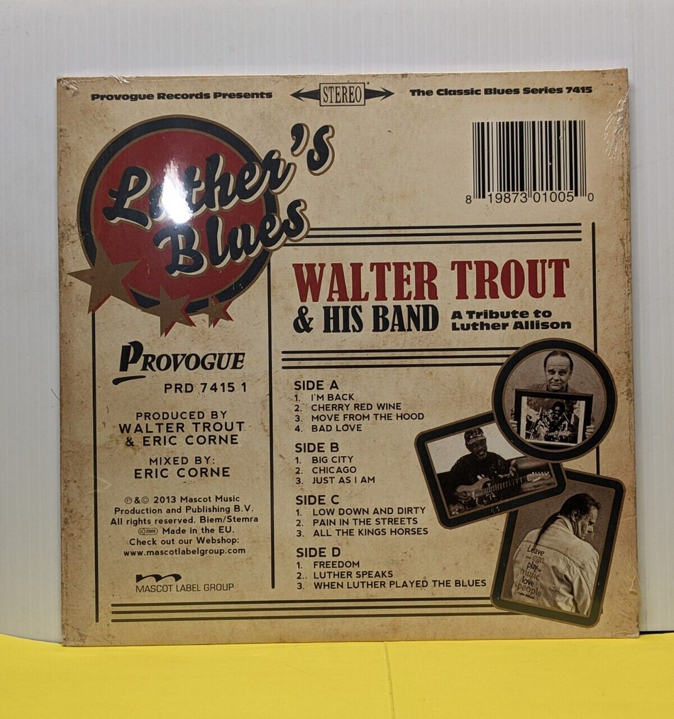 Sealed 12" 2xLP Walter Trout & His Band Luther's Blues 2013 Provogue Import