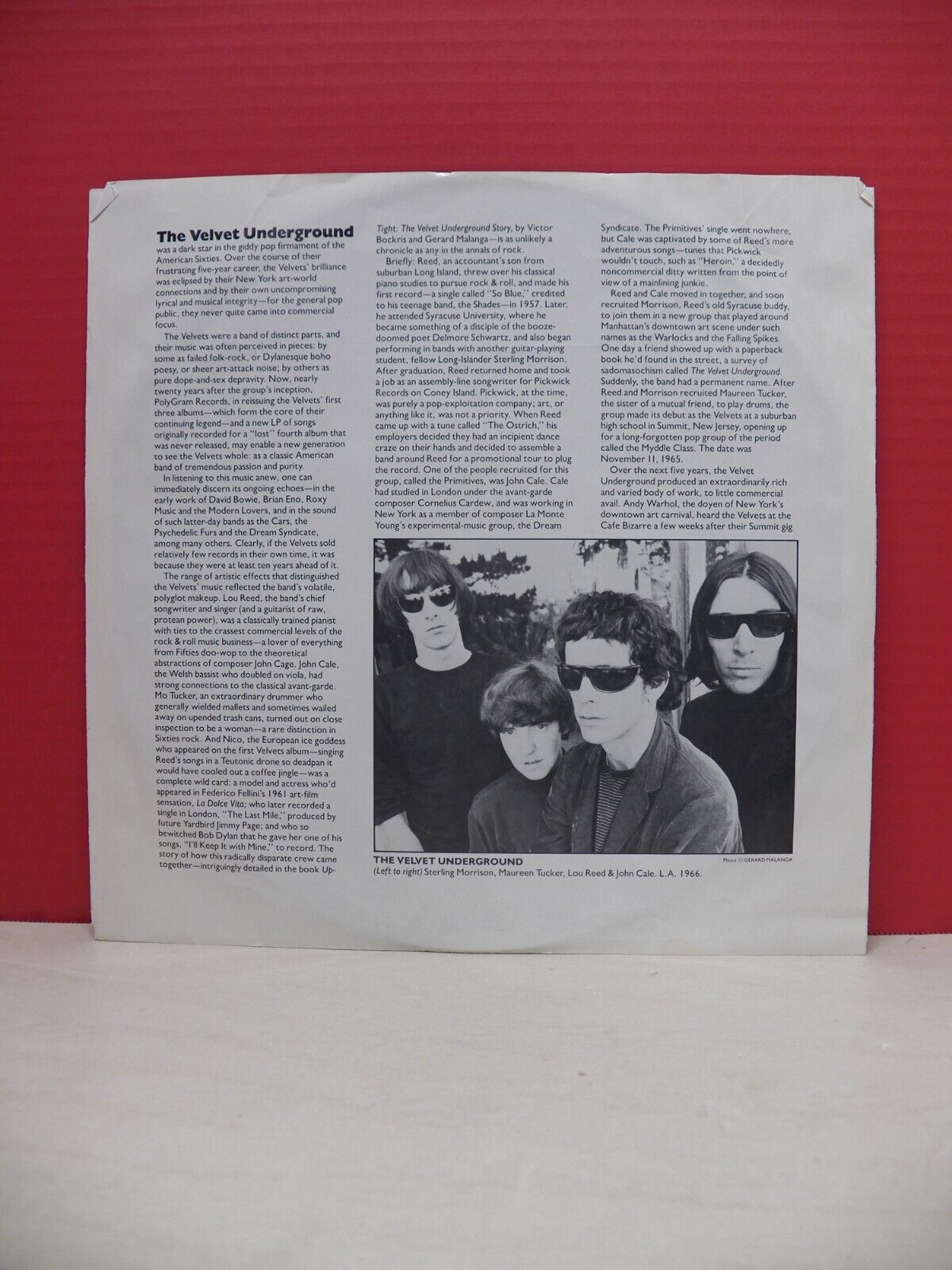 12" LP EX The Velvet Underground 1985 Verve Reissue Remastered 815 454-1 Y-1