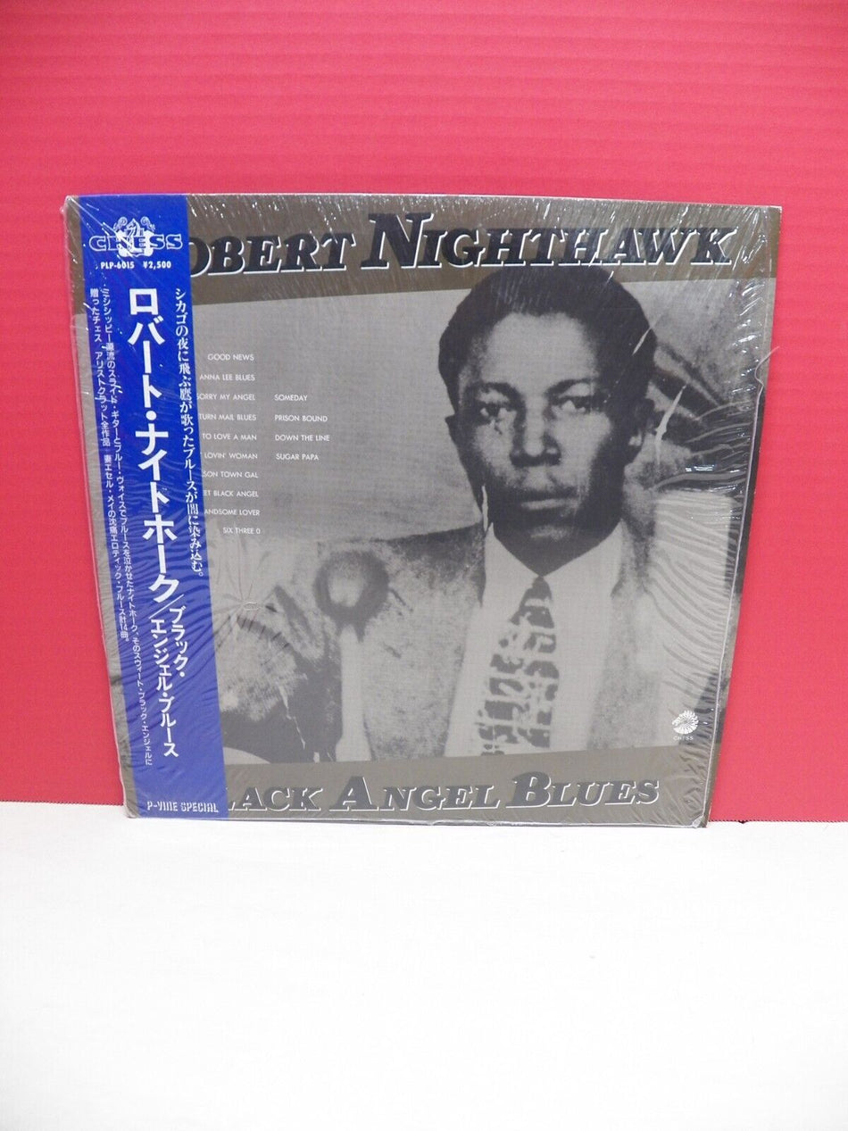 12" LP EX Robert Nighthawk Black Angel Blues 1984 P-Vine Special Japan Import