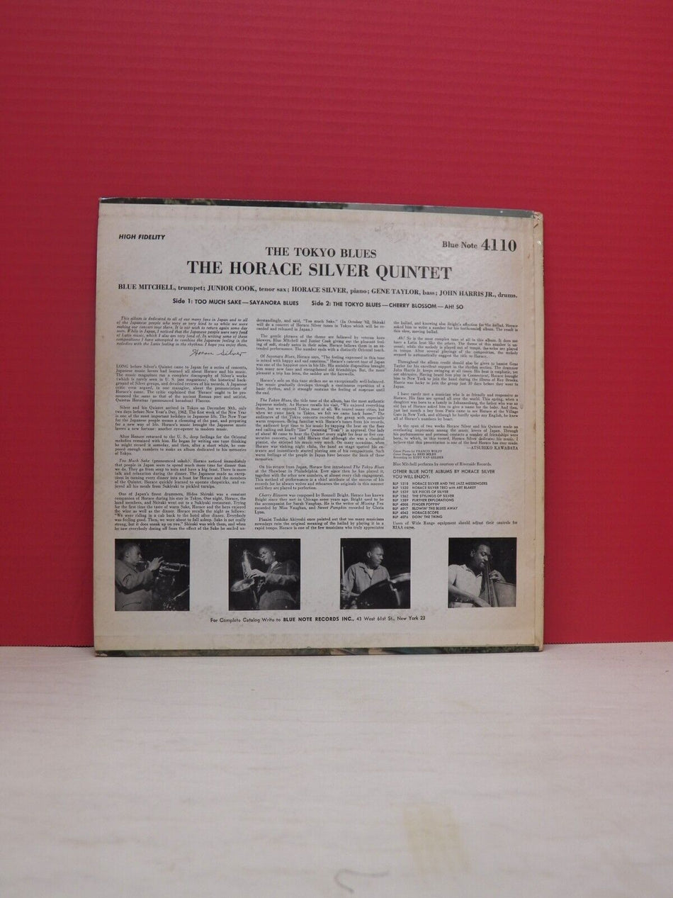 12" LP VG+ The Horace Silver Quintet The Tokyo Blues 1962 Blue Note Mono BLP4110