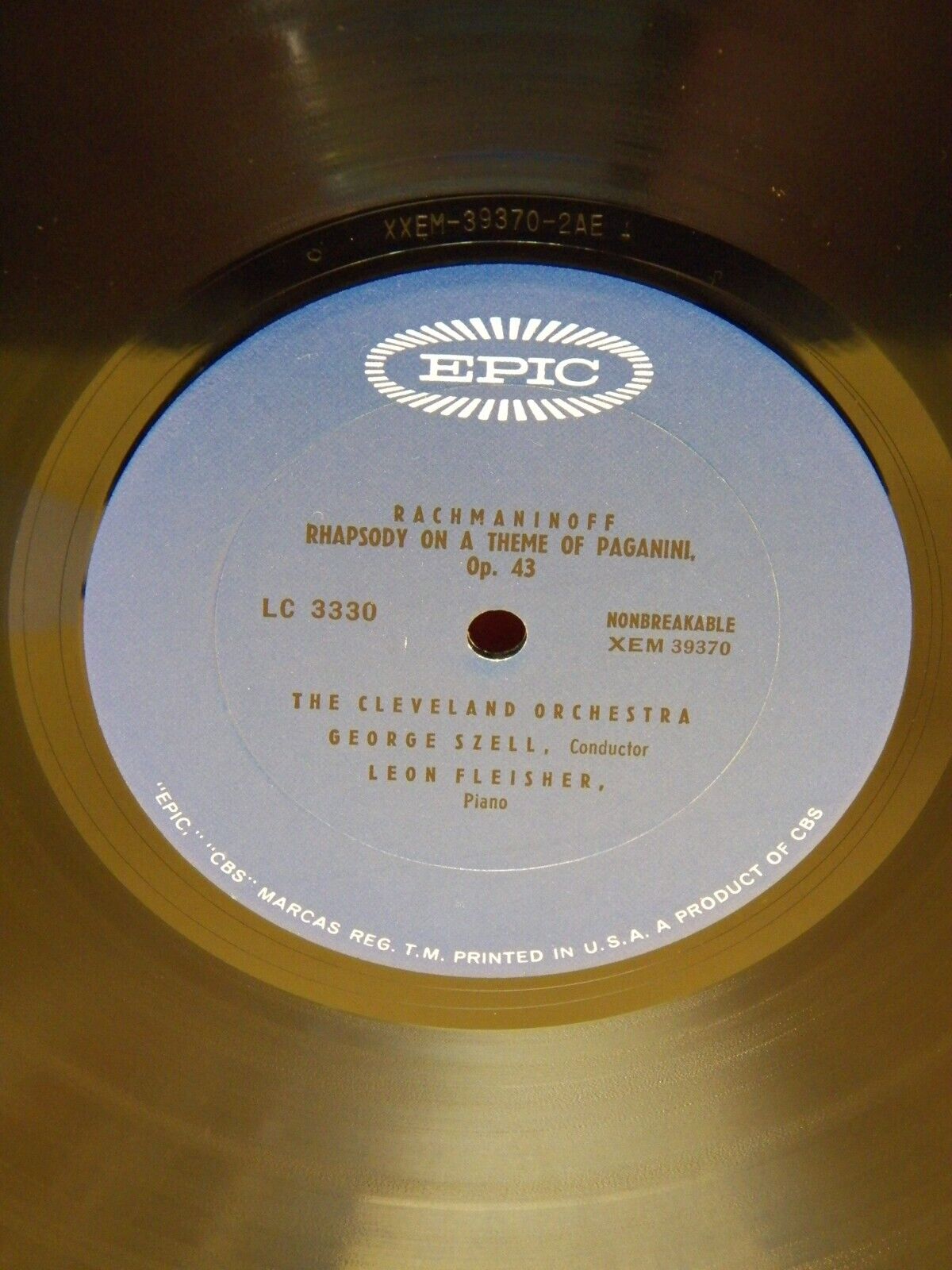 Fleisher/Szell Rachmaninoff: Rhapsody On A Theme Of Paganini, Op.43 Epic Reissue