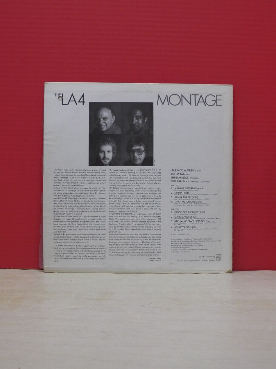 12" LP VG++/EX The LA4 Montage 1981 Concord Jazz CJ-156