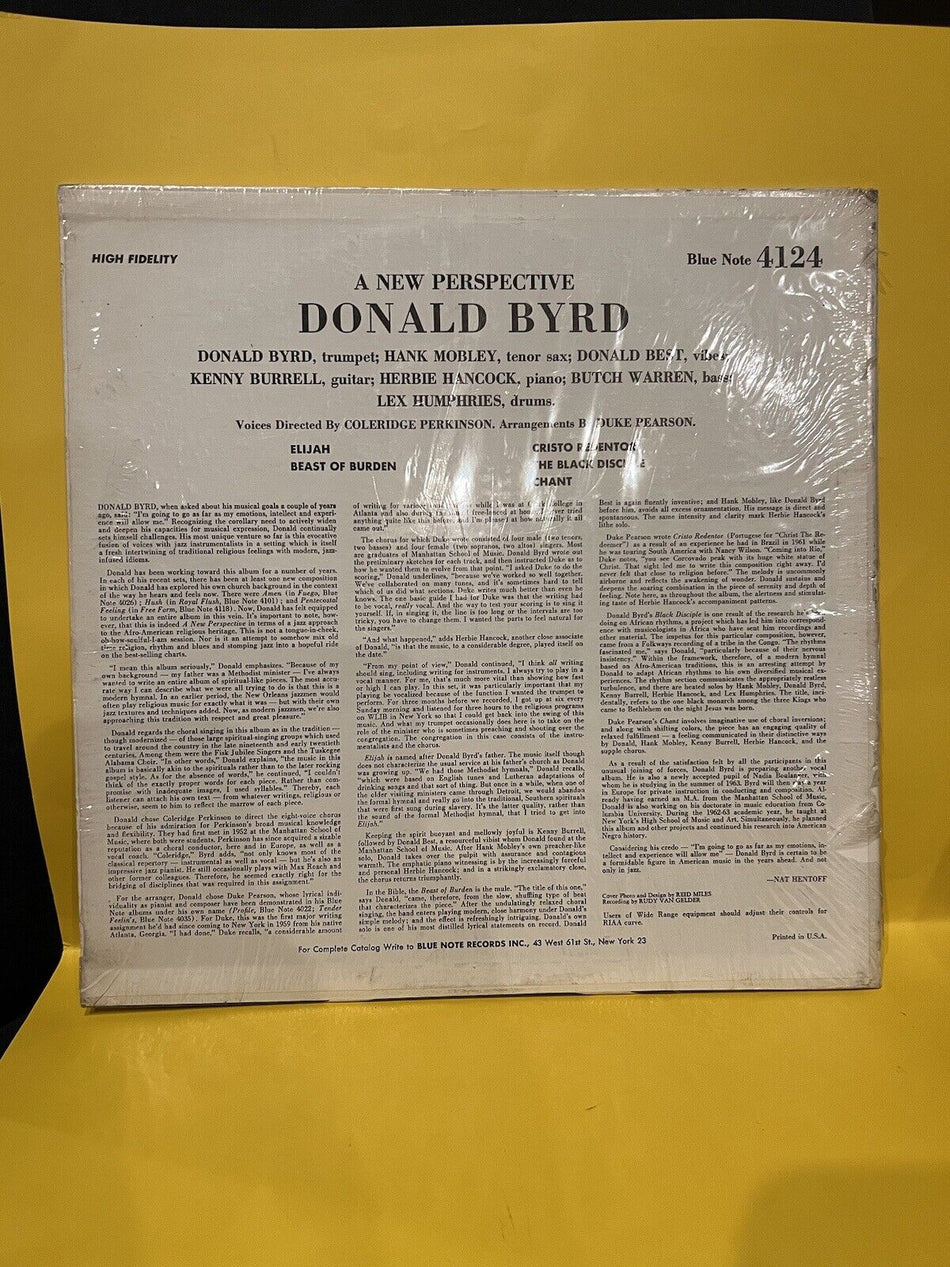 NM LP Donald Byrd A New Perspective Blue Note BLP 4124 Van Gelder 1964 1st Mono