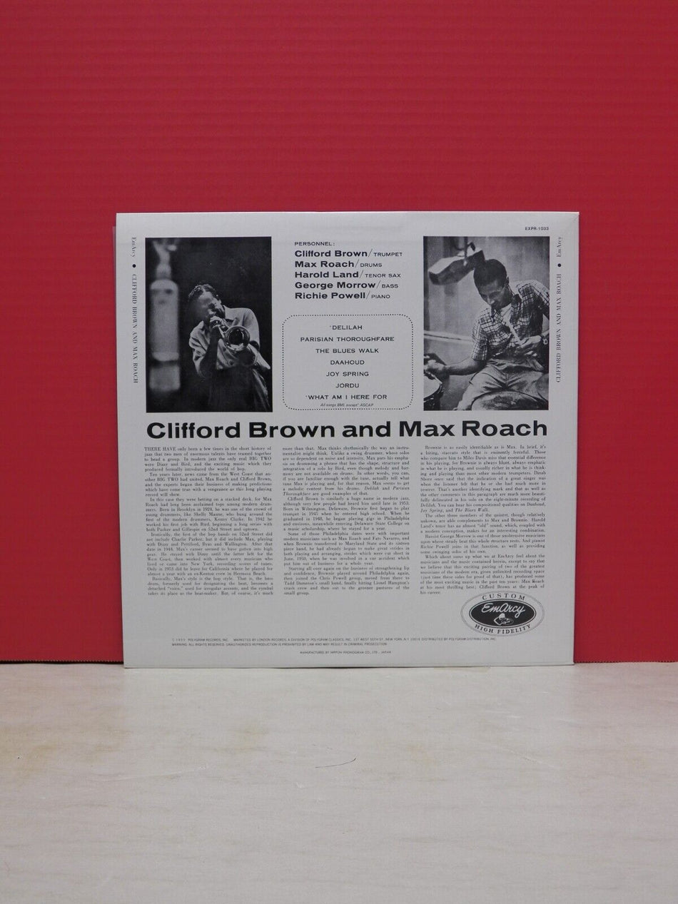 12" LP M- Clifford Brown And Max Roach 1982 EmArcy Japan Import Reissue Mono