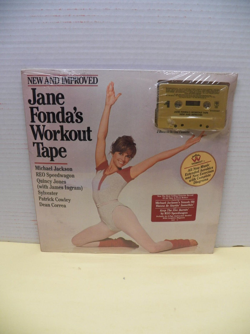 Sealed Cassette New & Improved-Jane Fonda's Workout Tape 1984 Columbia