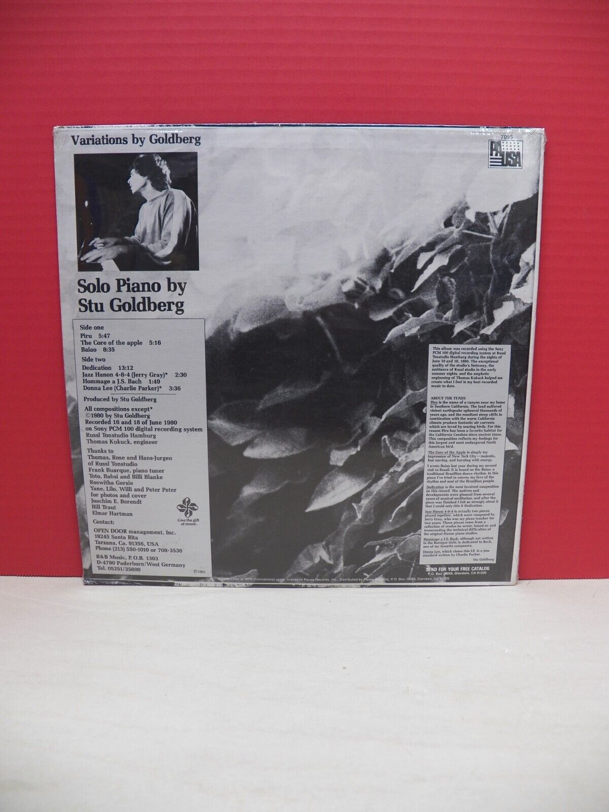 Sealed 12" LP Stu Goldberg Variations By Goldberg 1981 Pausa PR 7095