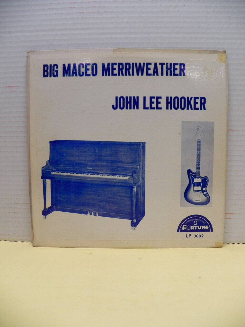 12" LP VG++/EX Big Maceo Merriweather/John Lee Hooker 1963 Fortune LP 3002