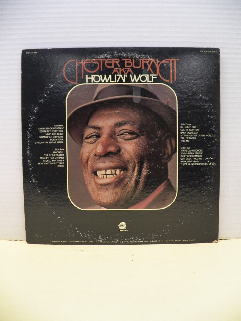 12" 2xLP VG++/EX Howlin' Wolf Chester Burnett A.K.A. Howlin' Wolf 1972 Chess