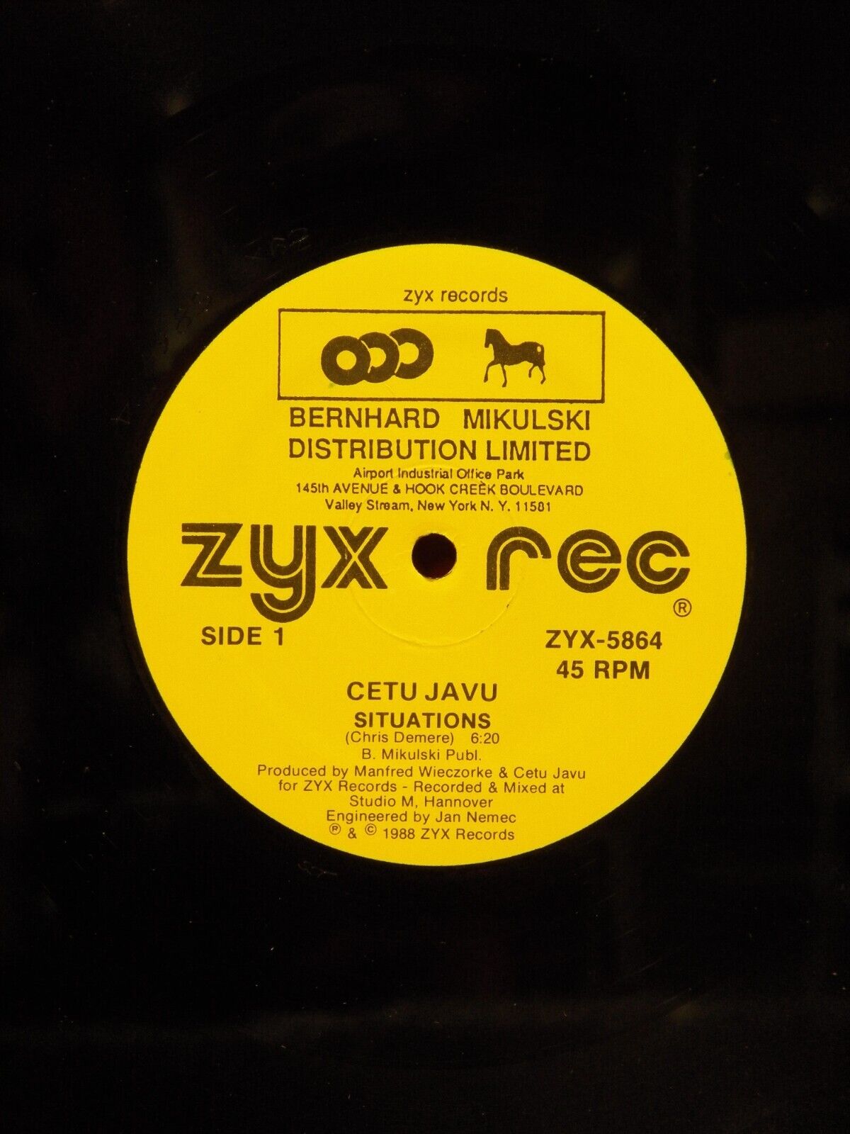 12" Single EX Cetu Javu Situations 1988 ZYX Records 45RPM ZYX-5864