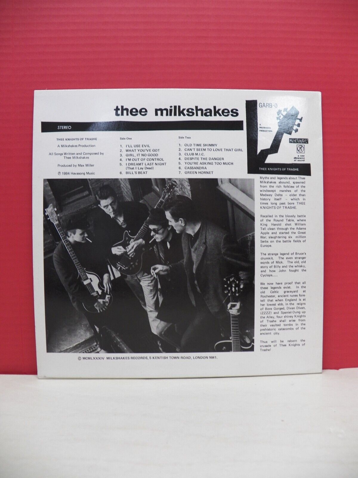 12" LP EX Thee Milkshakes Thee Knights Of Trashe 1984 Milkshakes UK Import