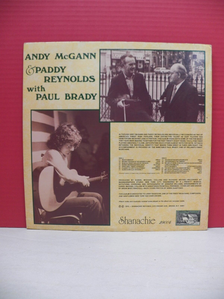 12" LP EX Andy McGann and Paddy Reynolds Fiddle Duet 1976 Shanachie 29004