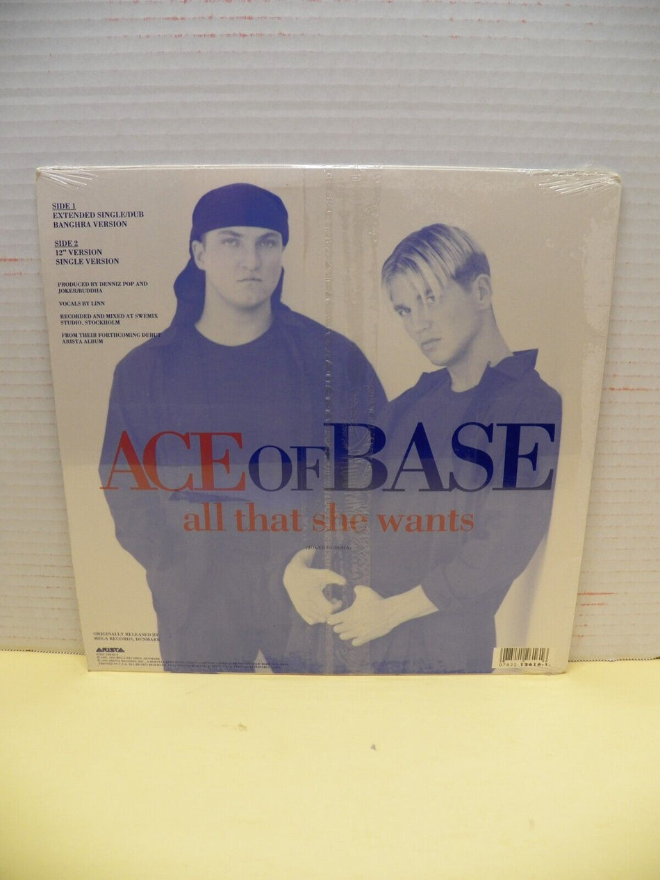 Sealed 12" Single Ace Of Base All That She Wants 1993 Arista 07822-12616-1