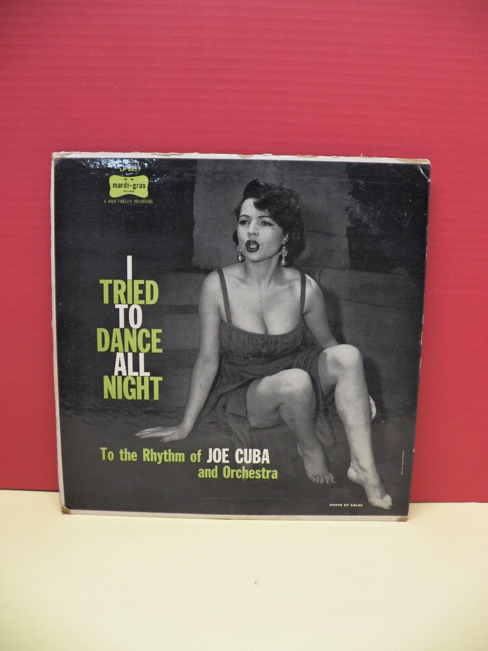 12" LP VG+ Joe Cuba & Orchestra I Tried To Dance All Night 1958 Mardi-Gras Mono