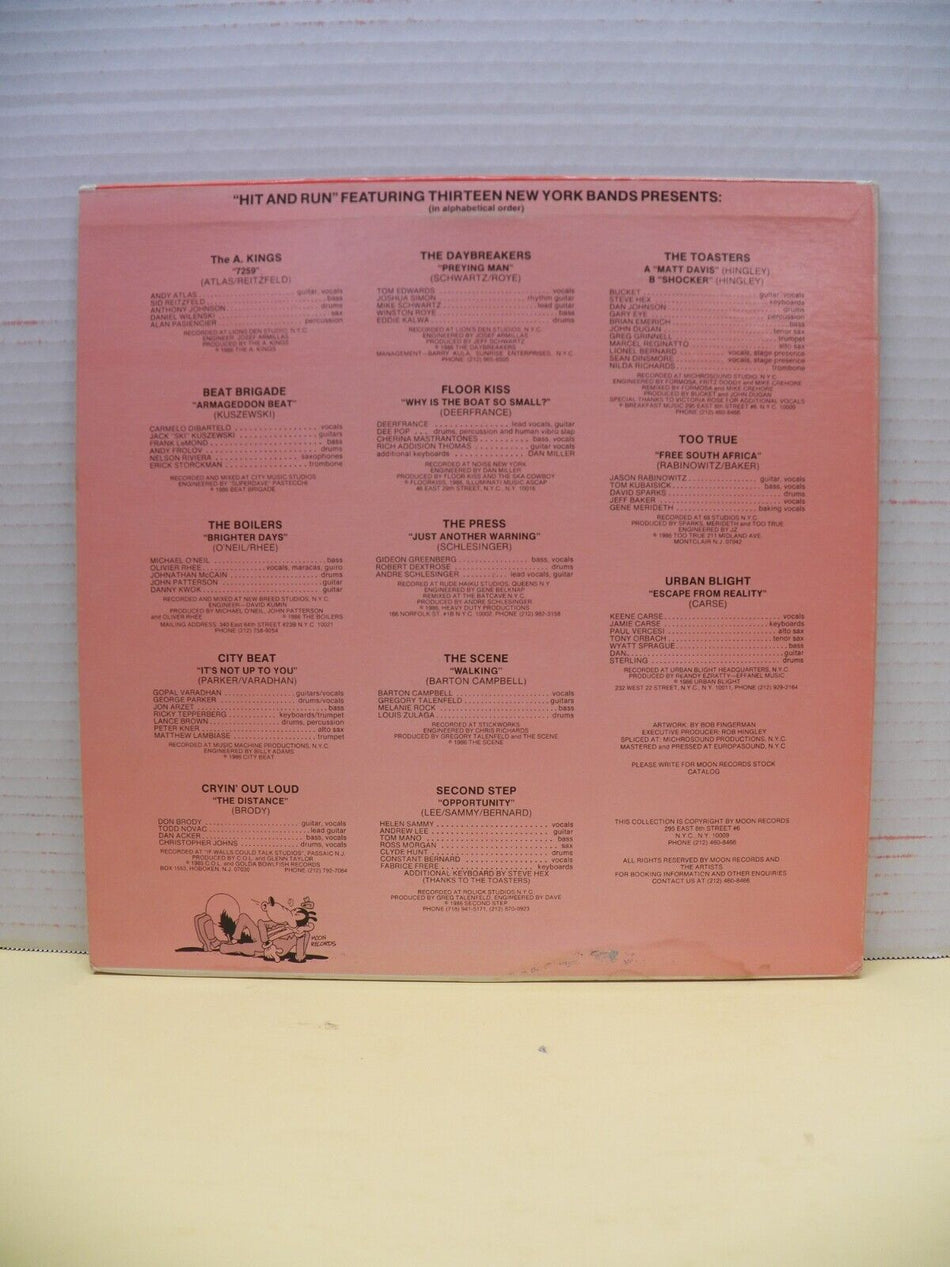 12" LP VG++/EX Various Artists N.Y. Beat! Hit & Run 1986 Moon Records