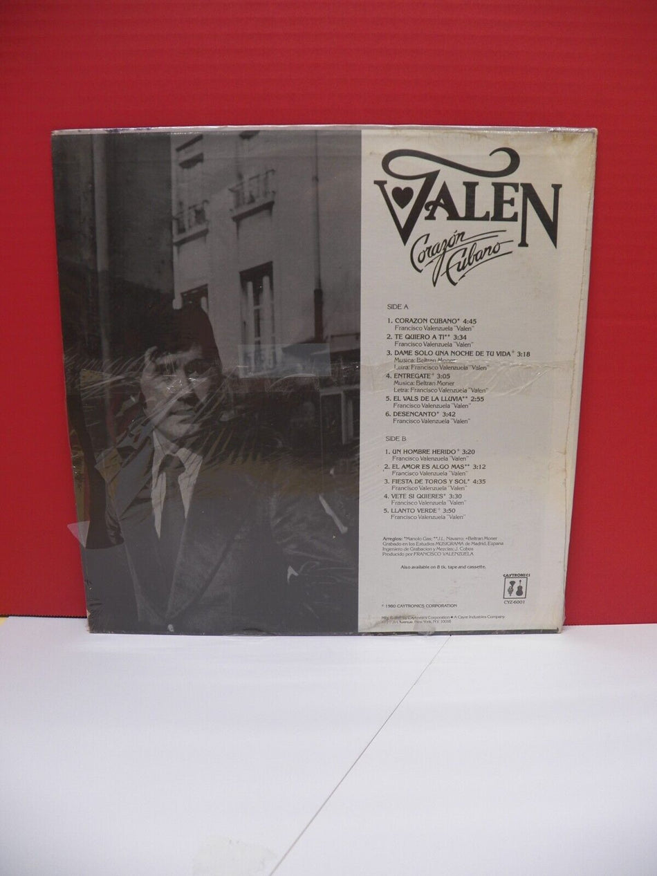 Sealed 12" LP Valen Corazon Cubano 1980 Caytronics CYZ-6001