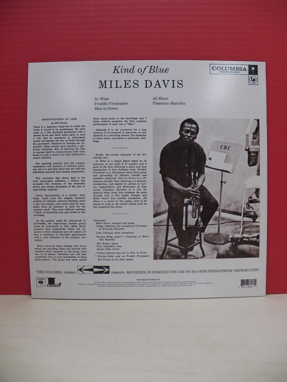 12" LP NM- Miles Davis Kind Of Blue 2010 Columbia Stereo Reissue 180G Remastered