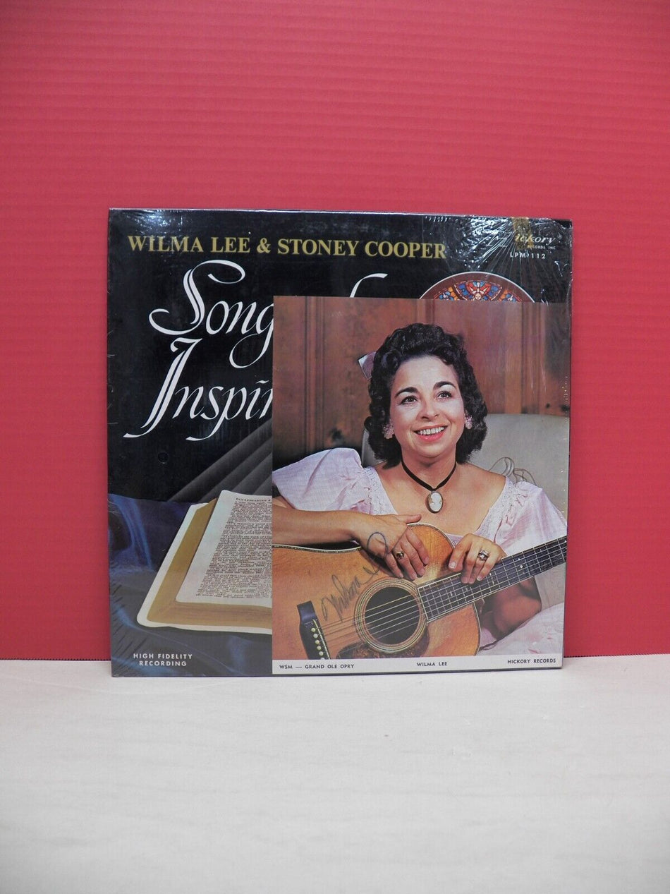 12" LP EX Wilma Lee & Stoney Cooper Songs Of Inspiration 1963 Mono Autographed