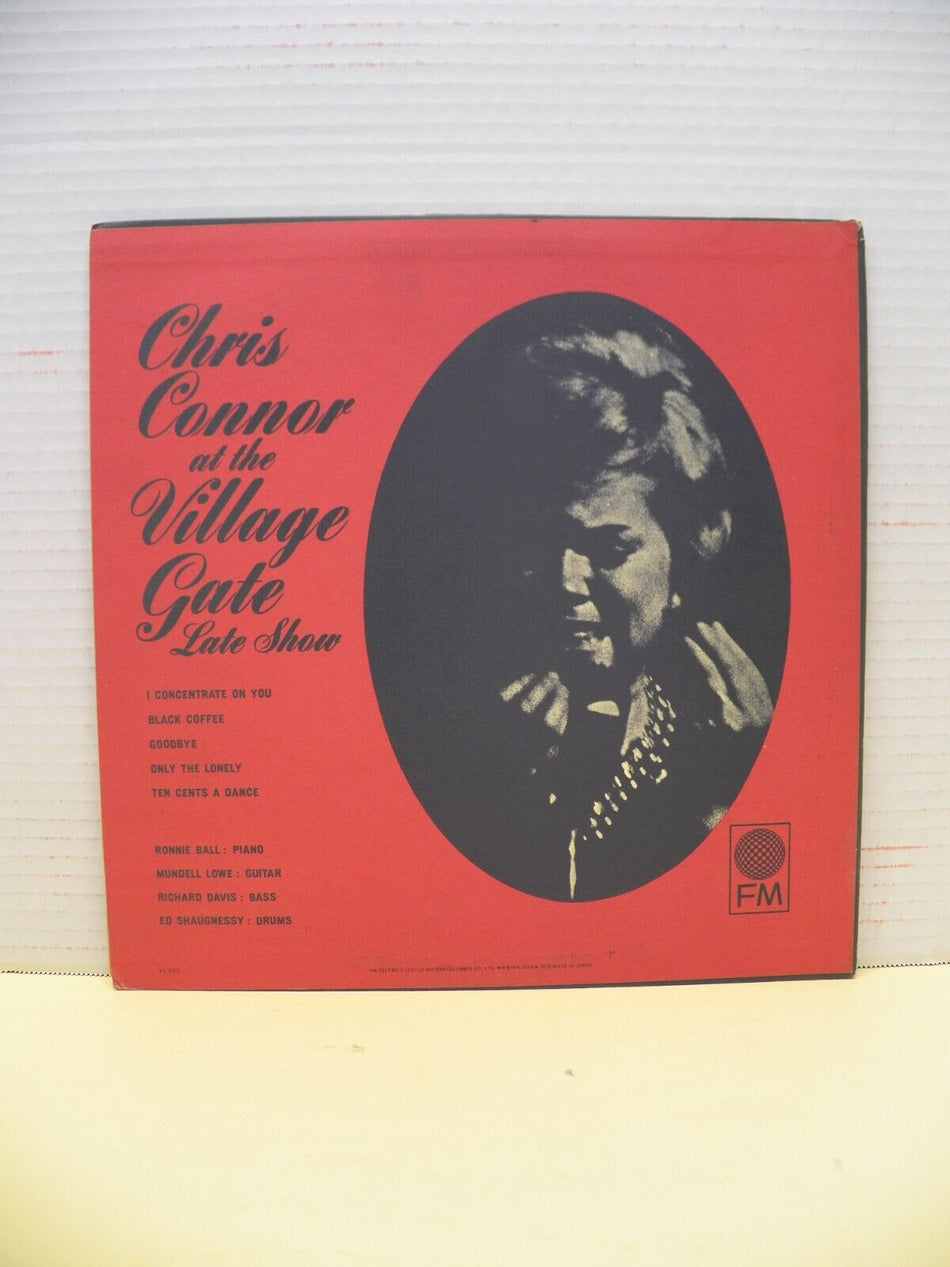 12" LP EX Chris Connor At The Village Gate 1977 FM Reissue Japan Import Promo