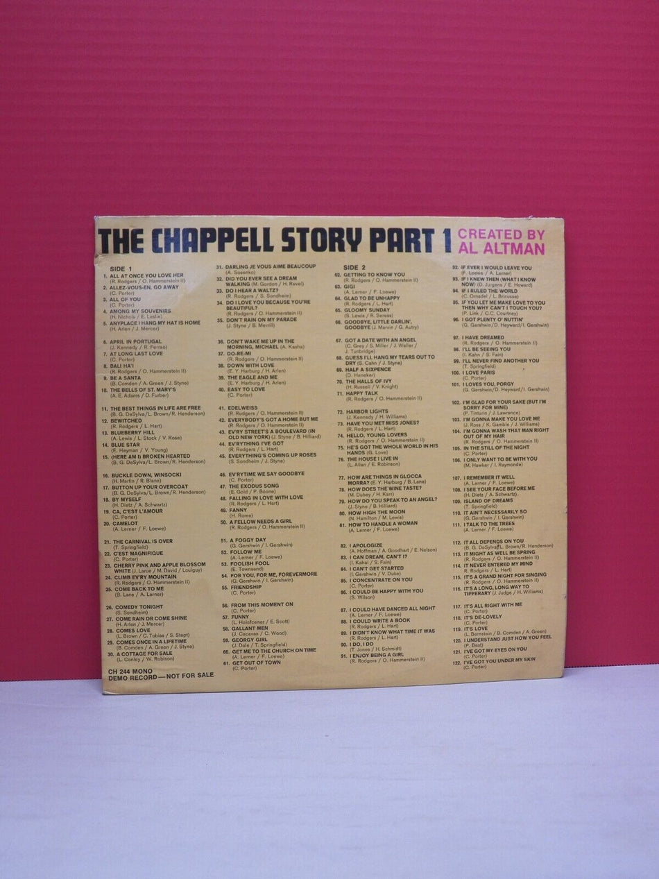 12" 2xLP EX Various Artists The Chappell Story Part 1 Promo Mono CH-244