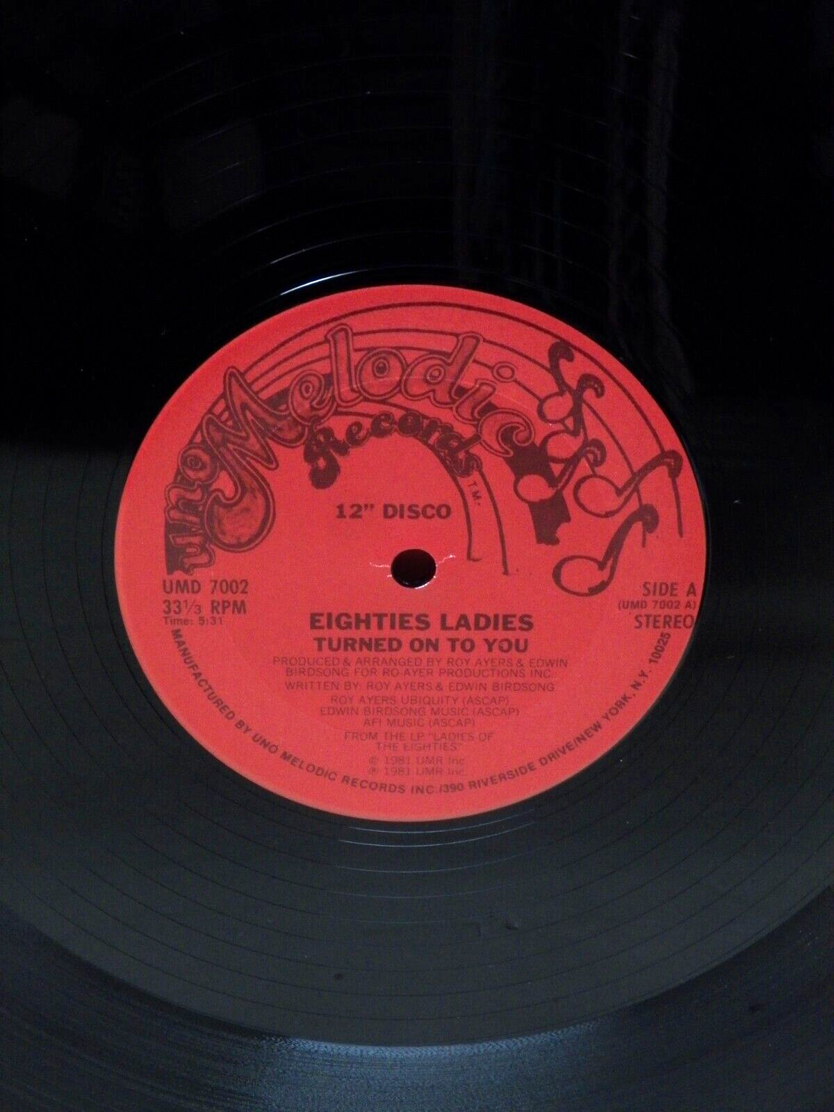 12" Single EX Eighties Ladies Turned On To You 1981 Uno Melodic Records UMD 7002