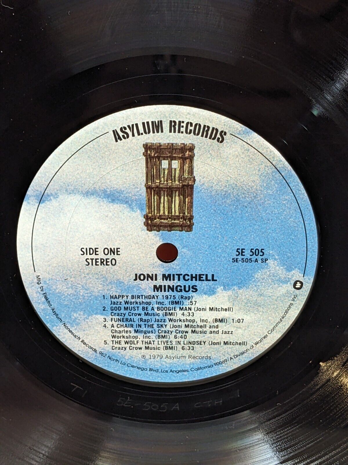 12" LP EX Joni Mitchell Mingus 1979 Asylum Columbia House Record Club 5E-505