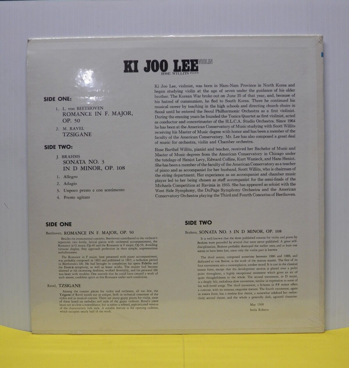 Sealed 12" LP Ki Joo Lee Mr. Ki Joo Lee Violin Stereo U-37245