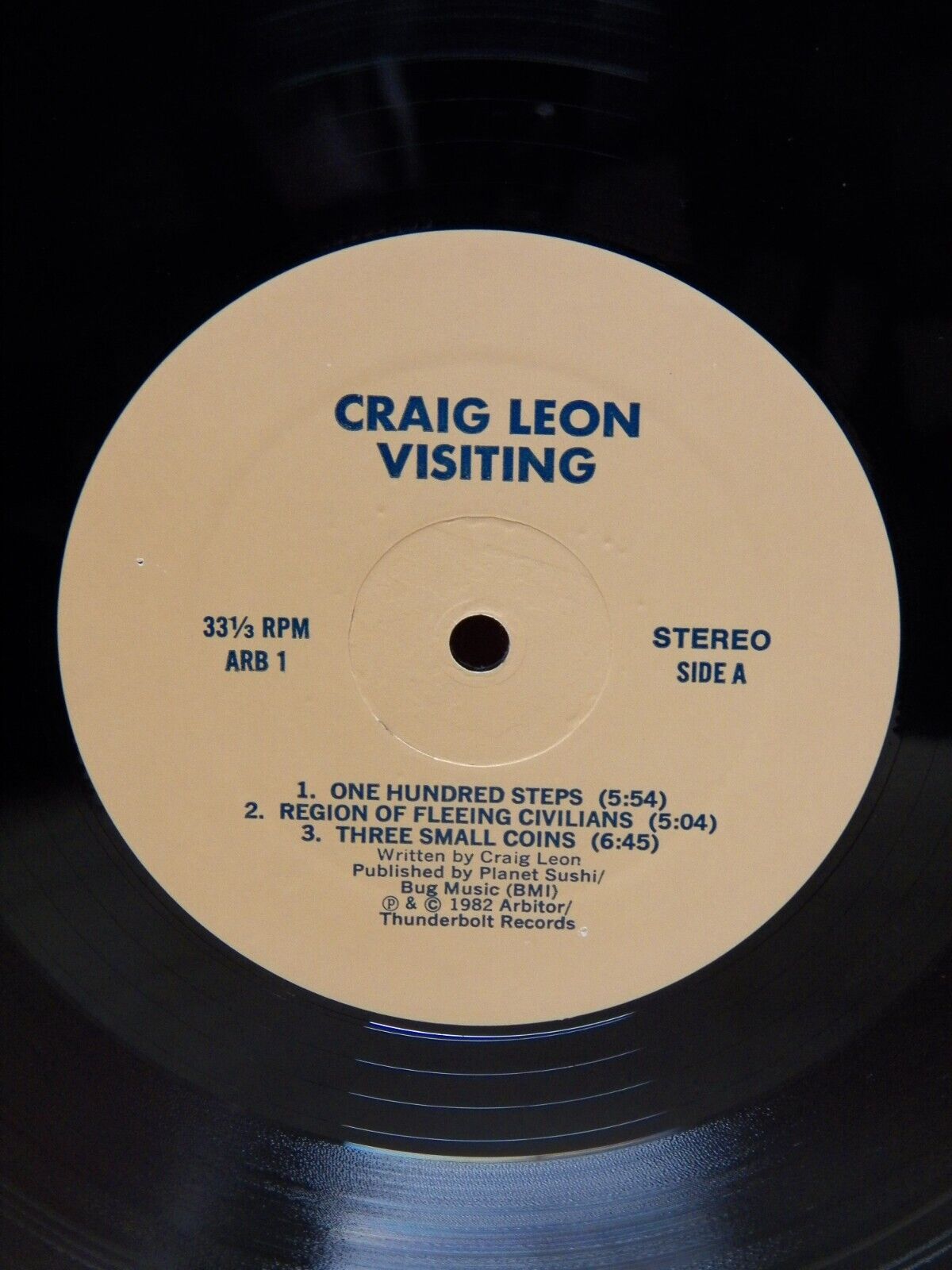 12" LP VG++/EX Craig Leon Visiting 1982 Arbitor ARB 1