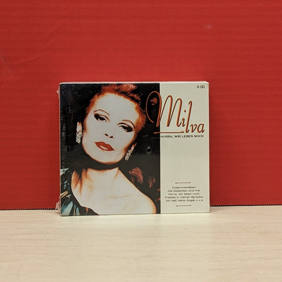 Sealed 3xCD Box Set Milva Hurra, Wir Leben Noch 2000 Polydor Germany Import