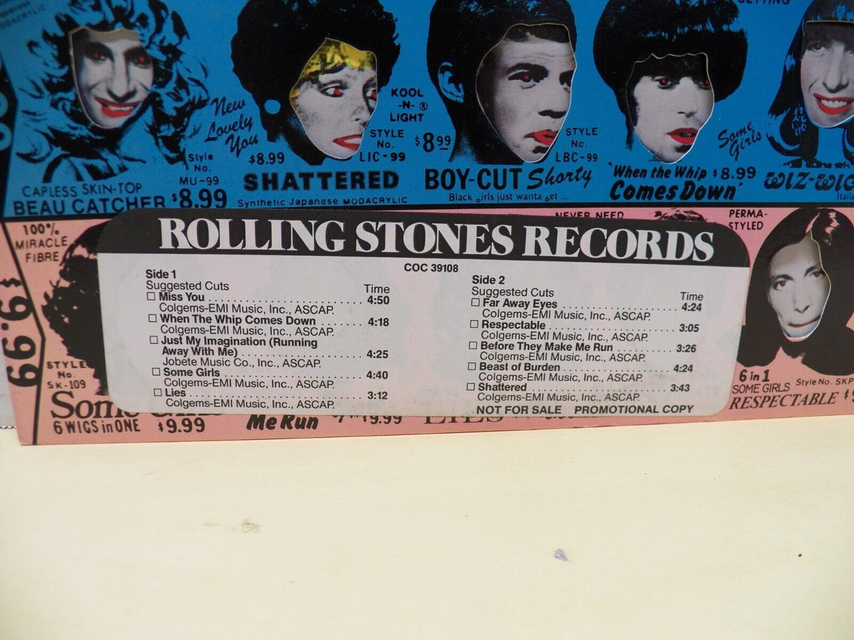 12" LP EX The Rolling Stones Some Girls 1978 Promo Bright Celeb Cover COC 39108